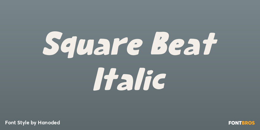 Square Beat Italic Poster
