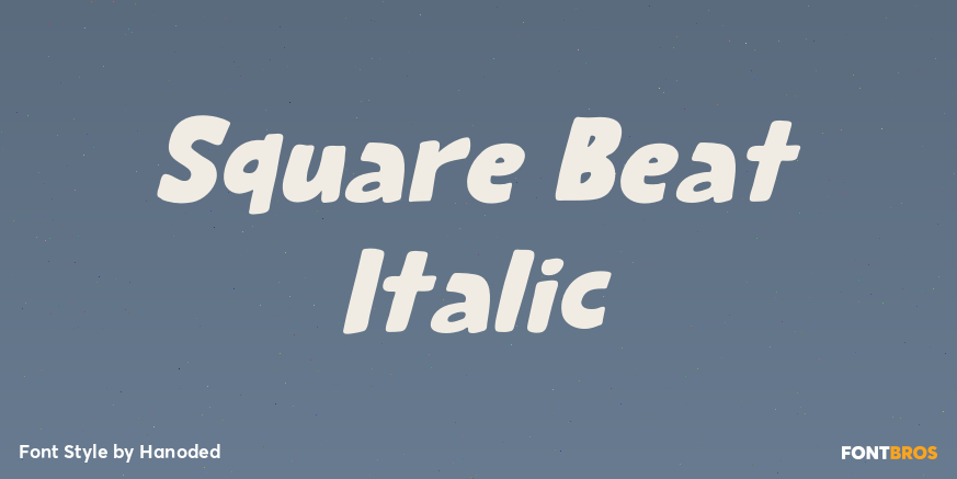 Square Beat Italic Poster