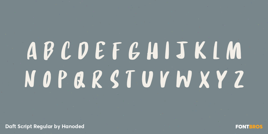 Daft Script Regular Font Poster #2