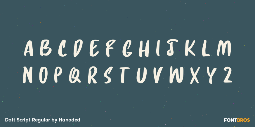 Daft Script Regular Font Poster #3