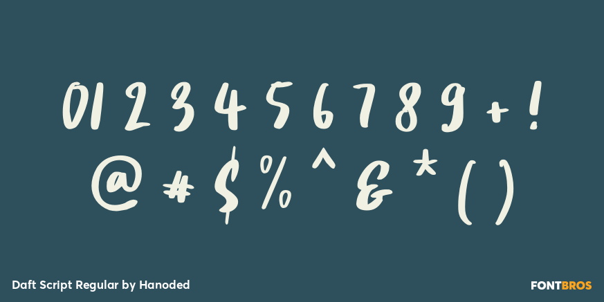 Daft Script Regular Font Poster #4