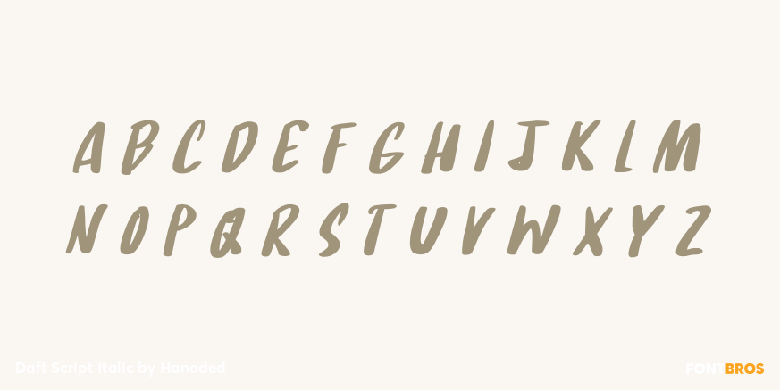 Daft Script Italic Font Poster #2