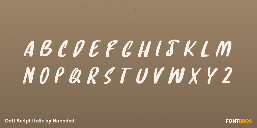 Daft Script Italic Font Poster #3