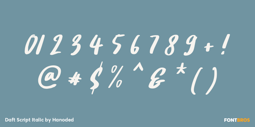 Daft Script Italic Font Poster #4