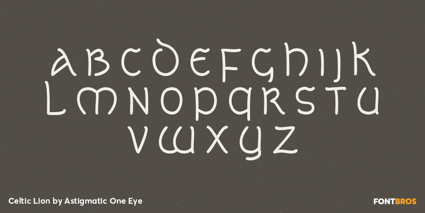 Celtic Lion Font Poster #2