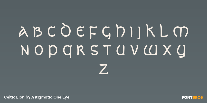 Celtic Lion Font Poster #3