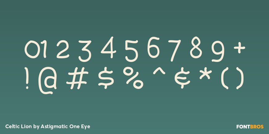 Celtic Lion Font Poster #4