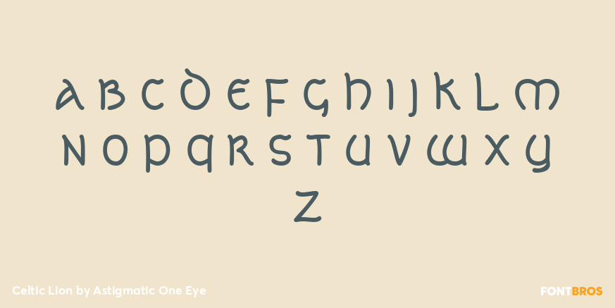 Celtic Lion Font Poster #1