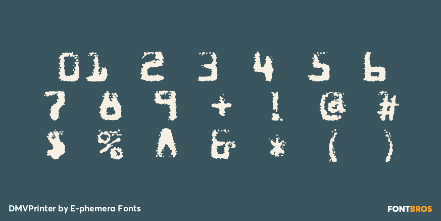 DMVPrinter Font Poster #1