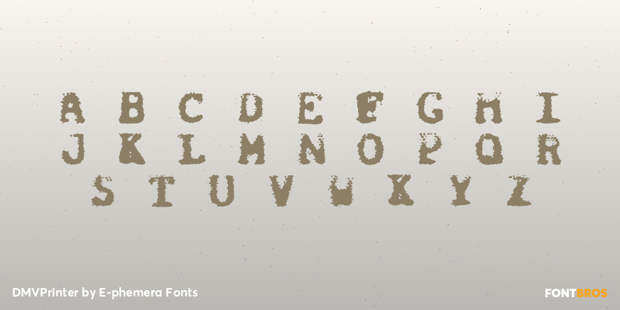 DMVPrinter Font Poster #3