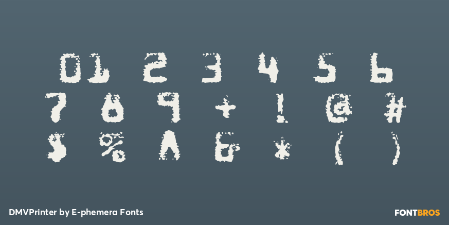 DMVPrinter Font Poster #4