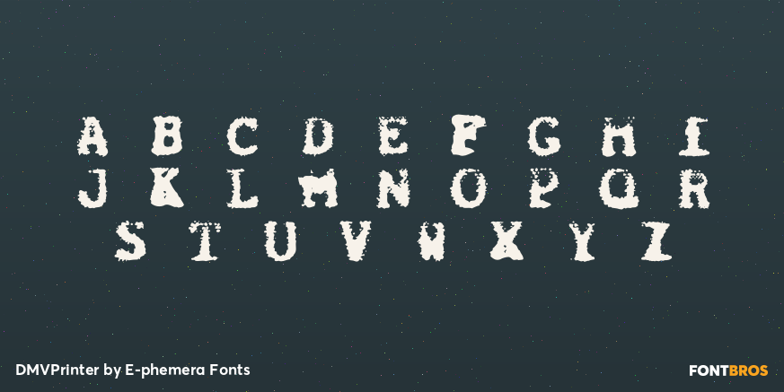 DMVPrinter Font Poster #1