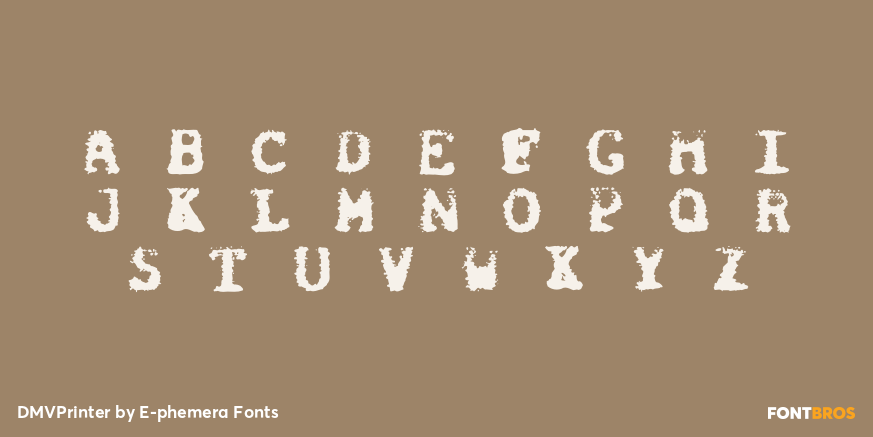 DMVPrinter Font Poster #1