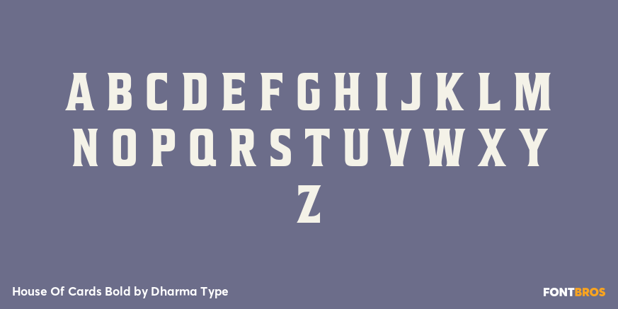 House Of Cards Bold Font Poster #2