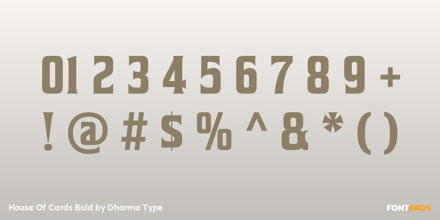 House Of Cards Bold Font Poster #4