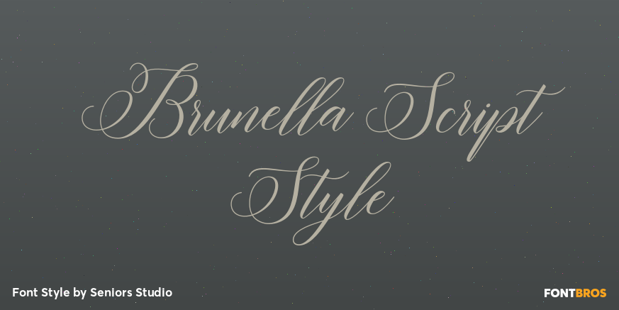 Brunella Script Style Poster