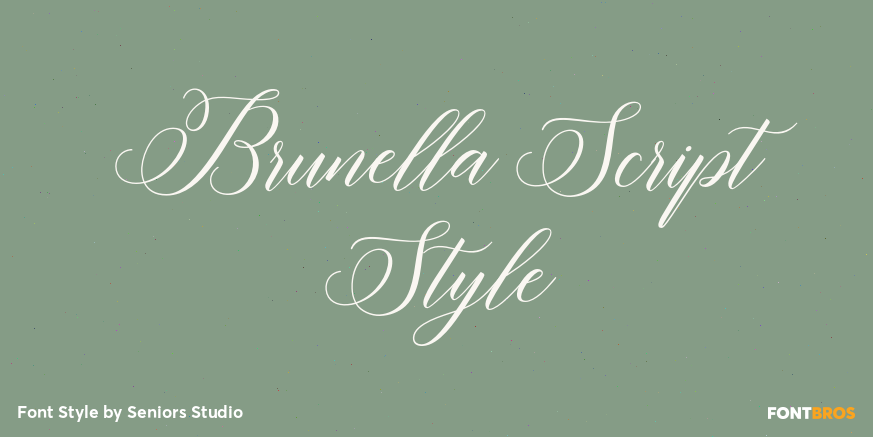 Brunella Script Style Poster