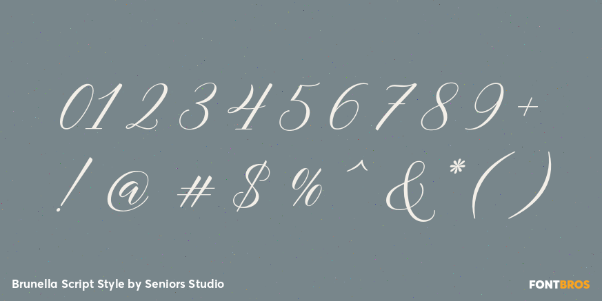Brunella Script Style Font Poster #4
