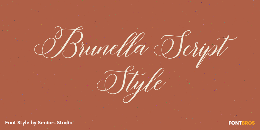 Brunella Script Style Poster