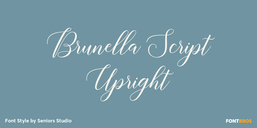 Brunella Script Upright Poster