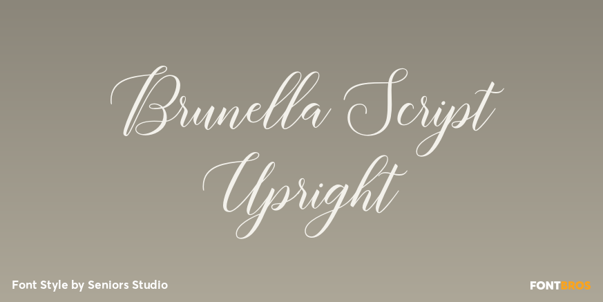 Brunella Script Upright Poster