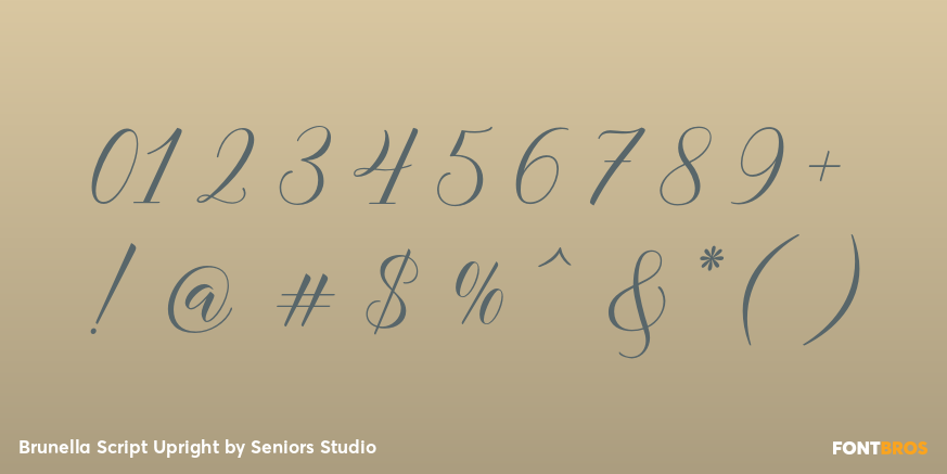 Brunella Script Upright Font Poster #4
