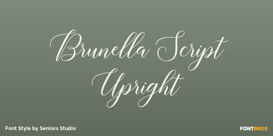 Brunella Script Upright Poster
