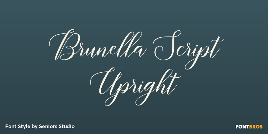 Brunella Script Upright Poster