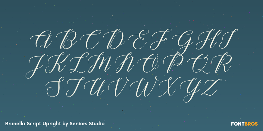 Brunella Script Upright Font Poster #2