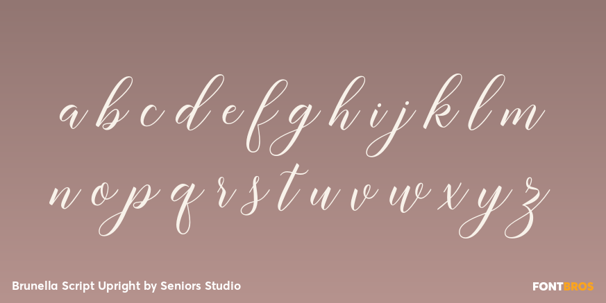 Brunella Script Upright Font Poster #3
