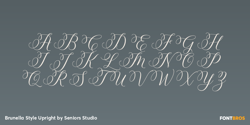 Brunella Style Upright Font Poster #2