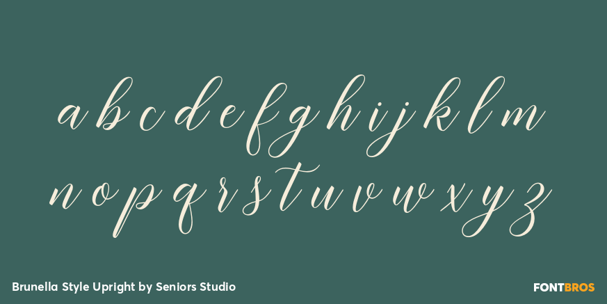 Brunella Style Upright Font Poster #3