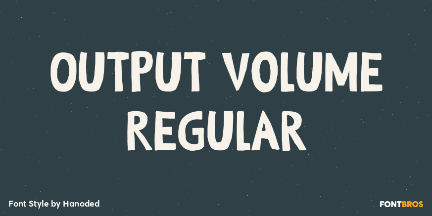 Output Volume Regular Poster