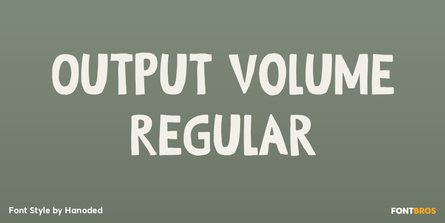 Output Volume Regular Poster
