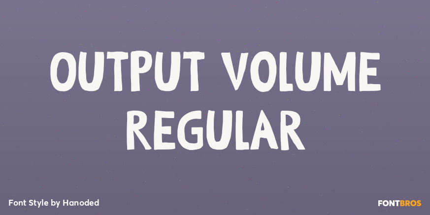 Output Volume Regular Poster