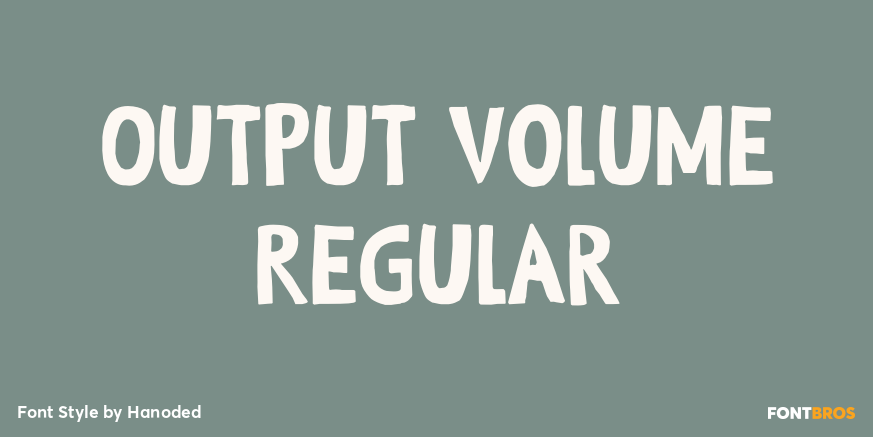 Output Volume Regular Poster