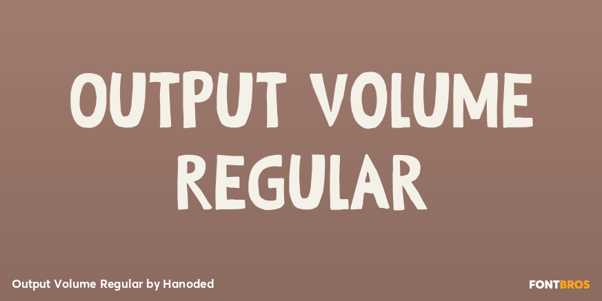 Output Volume Regular Poster