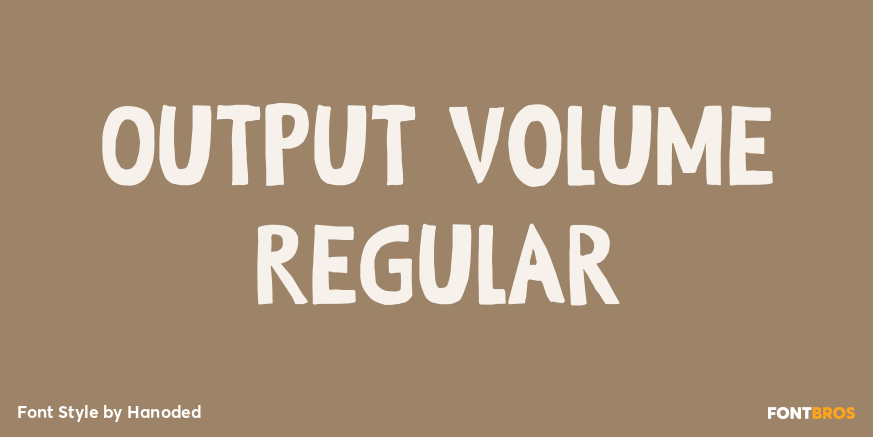 Output Volume Regular Poster
