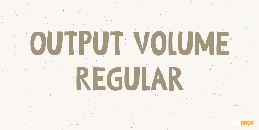 Output Volume Regular Poster