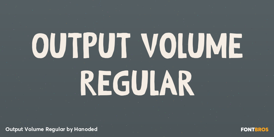 Output Volume Regular Poster