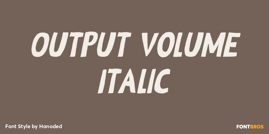 Output Volume Italic Poster