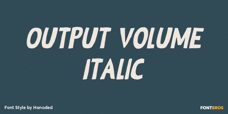Output Volume Italic Poster