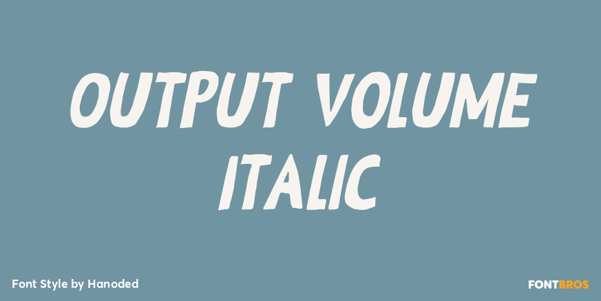 Output Volume Italic Poster