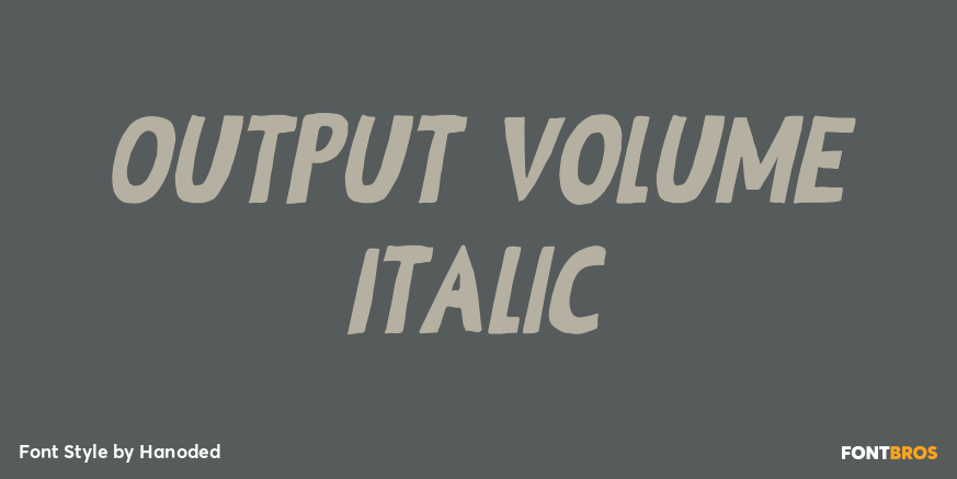 Output Volume Italic Poster
