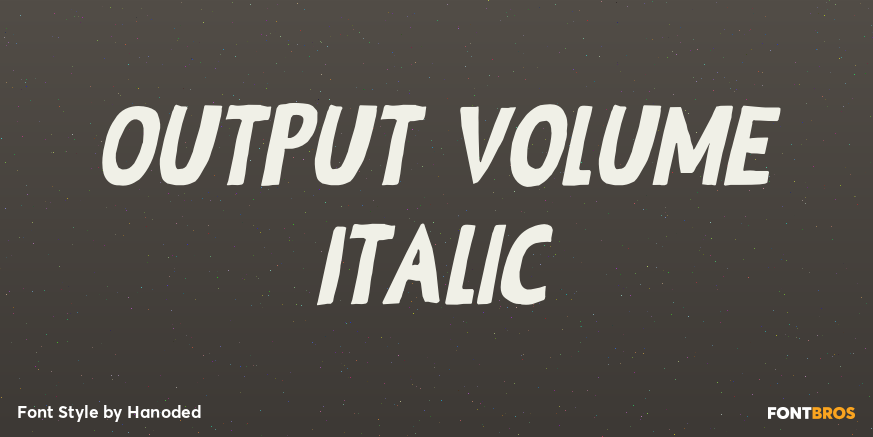 Output Volume Italic Poster