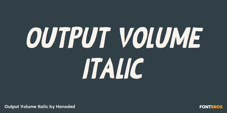 Output Volume Italic Poster