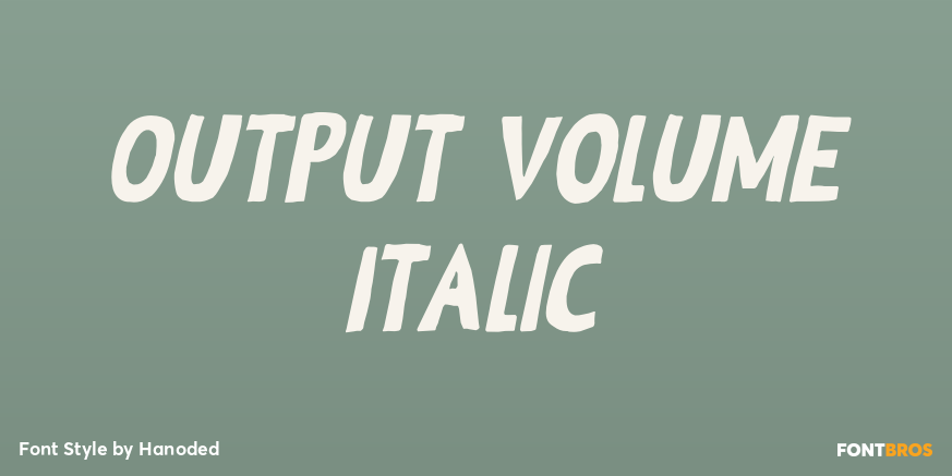 Output Volume Italic Poster