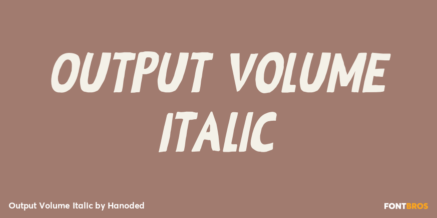 Output Volume Italic Poster
