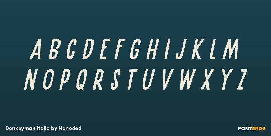 Donkeyman Italic Font Poster #2