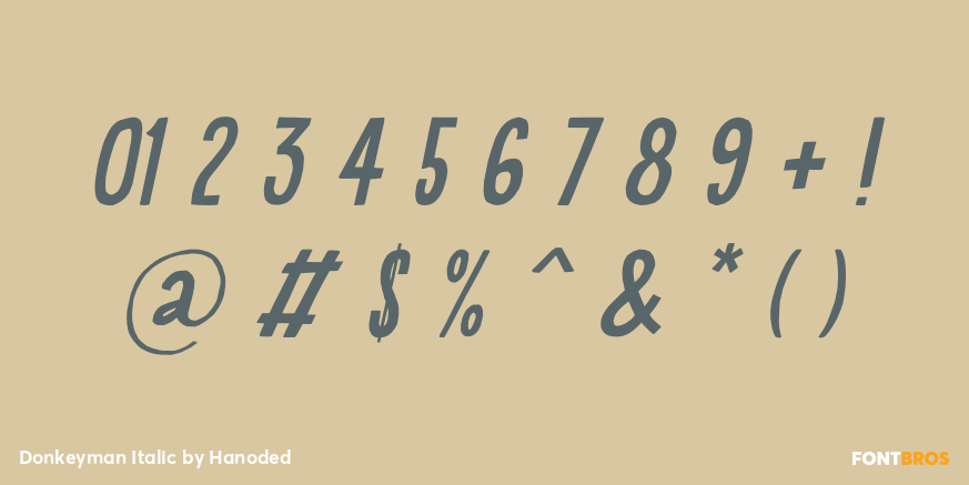 Donkeyman Italic Font Poster #4